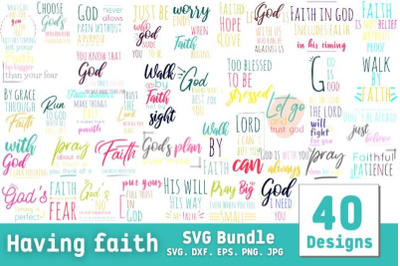 Having Faith Quotes SVG Bundle