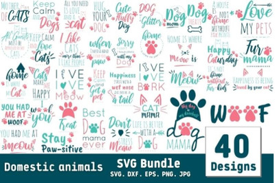 Domestic Animals SVG Bundle