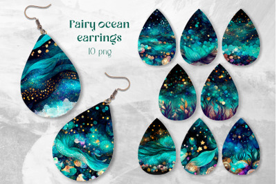 Ocean earring sublimation bundle Underwater earrings design