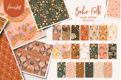 Boho Folk Floral Patterns