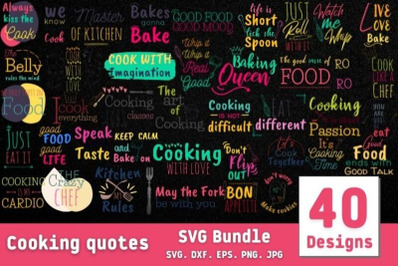 Cooking Quotes SVG Bundle