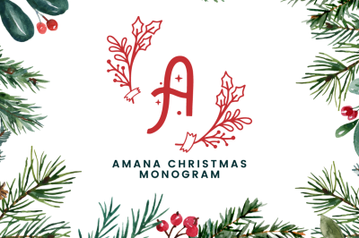 Amana Christmas Monogram