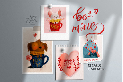 Valentines Day Cards and Stickers