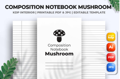 Composition Notebook Mushroom KDP Interior