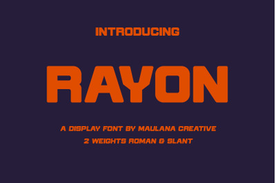 Rayon Display Font