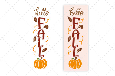 Fall Porch Sign SVG Hello Fall