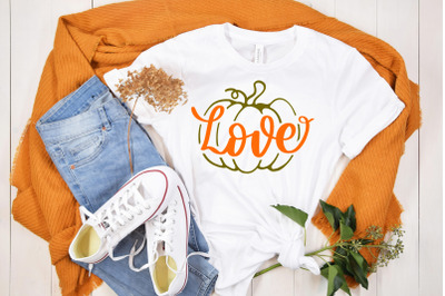 Fall Season SVG Love Fall Pumpkin