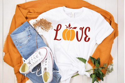 Fall Season SVG Love Pumpkin