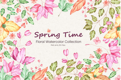 Watercolor Spring Time Set