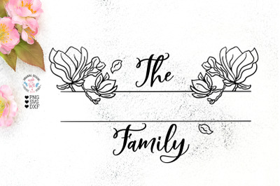 Floral Family Name Cut File