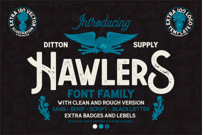 Hawlers Font Family + Extras Disc