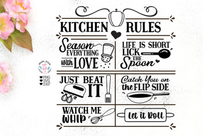 Kitchen Rules Funny Cut File and Sublimation