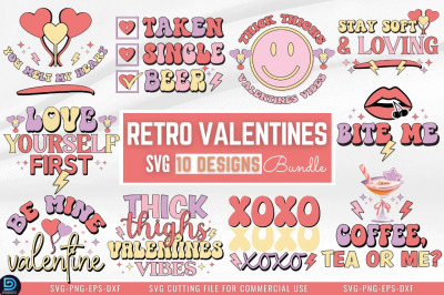 Retro Valentines Day SVG Bundle