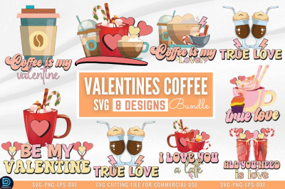 Valentines Coffee SVG Bundle