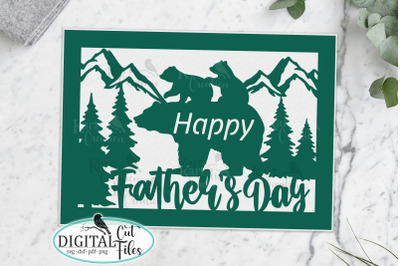 Happy Fathers day card svg for Cricut Silhouette Laser cut