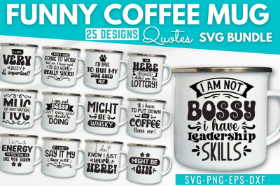 Funny Coffee Mug SVG Bundle