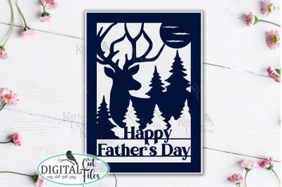 Hunting Fathers day card svg for Cricut Silhouette Laser cut