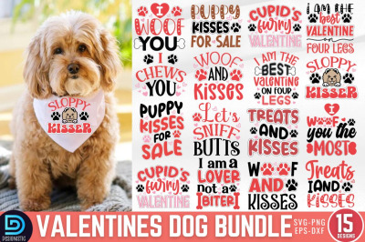 Valentines Day Dog SVG Bundle