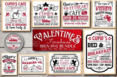 Farmhouse Valentine&amp;&23;039;s Day SVG Bundle