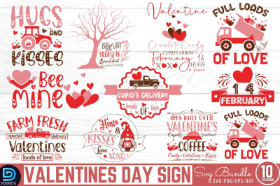 Valentine&#039;s Day Sign SVG Bundle