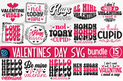 Retro Valentines Day SVG Bundle