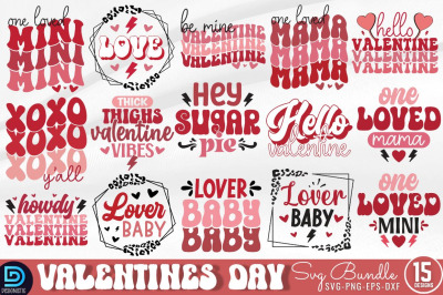 Retro Valentines Day SVG Bundle