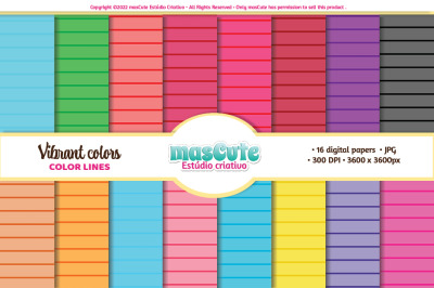 candy colors lines stripes digital paper, pattern