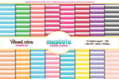 candy colors stripes digital paper, pattern