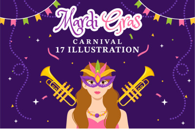 17 Mardi Gras Carnival Illustration