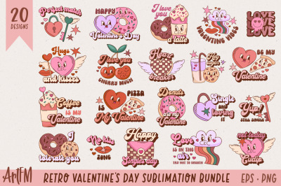 Retro Valentines Day Sublimation Bundle | Anti Valentine PNG