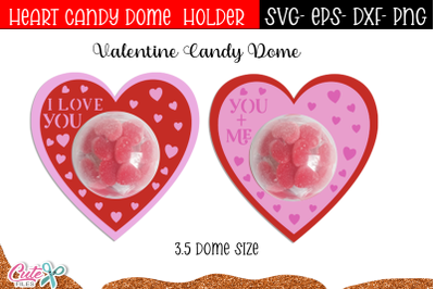 Heart Candy Dome SVG | Valentines day Treats SVG Paper Cut