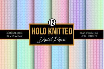 Holographic Knitted Pattern Digital Papers