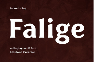 Falige Serif Display Font