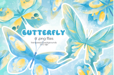 Butterflies Clipart- PNG Files
