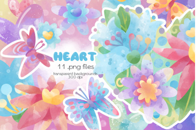 Floral Heart - PNG Files