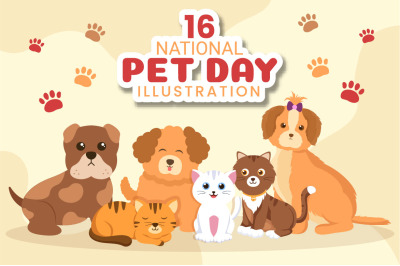 16 National Pet Day Illustration