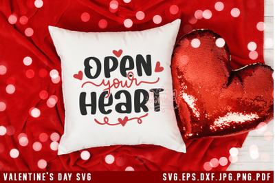 Valentine&#039;s Day SVG Open Your Heart