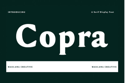 Copra Serif Display Font