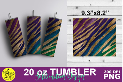 Zebra skin tumbler design png