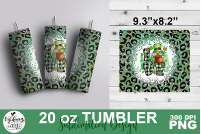 Love St. Patrick&#039;s gnome tumbler design png