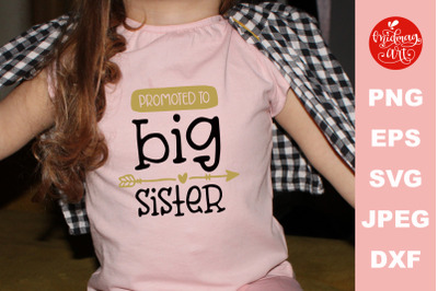 Promoted to big sister svg, big sister cut file