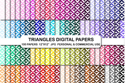 Triangles Pattern Triangle Digital Paper Pack Shape Papers