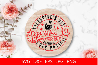 Valentine&#039;s Day Brewing Co Love Potions SVG