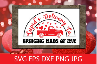 Cupid&#039;s Delivery Co Svg, Loads Of Love
