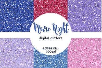 Glitter Digital Ornament | Blue Glitter Paper