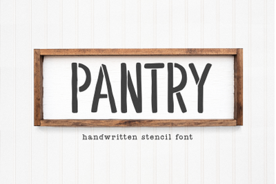Pantry - Farmhouse Stencil Font