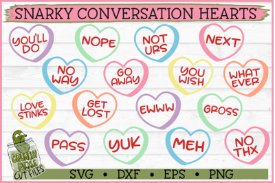 Snarky Conversation Hearts Valentine&#039;s Day SVG Files