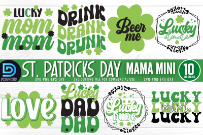 Mama St Patrick&#039;s Day SVG Bundle