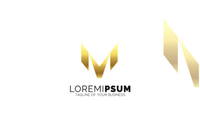 initial m logo modern design luxury color