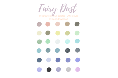 Procreate Fairy Duct Colour Palette/Swatch X 30 Shades